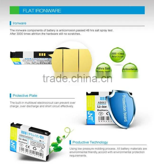 3.7V replacement Li-ion rechargeable for Samsung mobile phone batteries I718 1000mAh