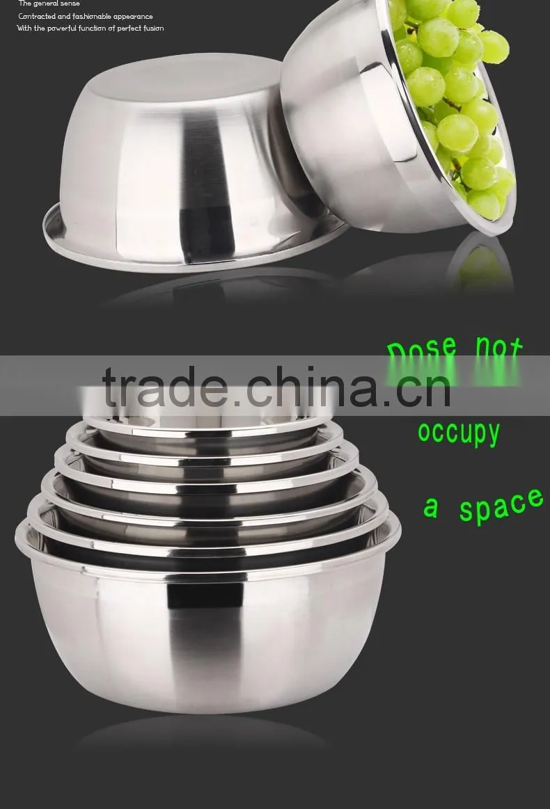 stainless steel big salad bowl,food storage container
