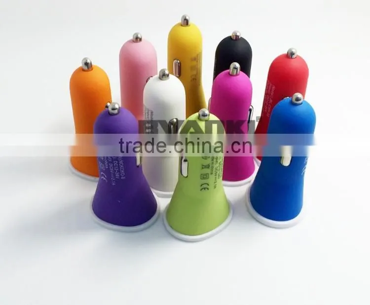 Top Quality online shopping Frosted Spray Portable Universal Dual USB Car Charger for Smart Phone with 2 usb ports free samples