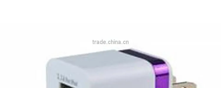 Promotional Custom Logo colorful universal 2 Dual usb port travel adapter wall usb charger for cell phones free samples