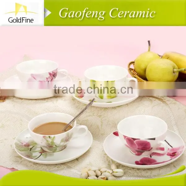 Popular white porcelain cup & saucer