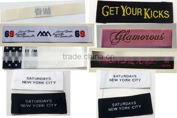 wholesale woven label ,high quality woven label, high density garment woven label