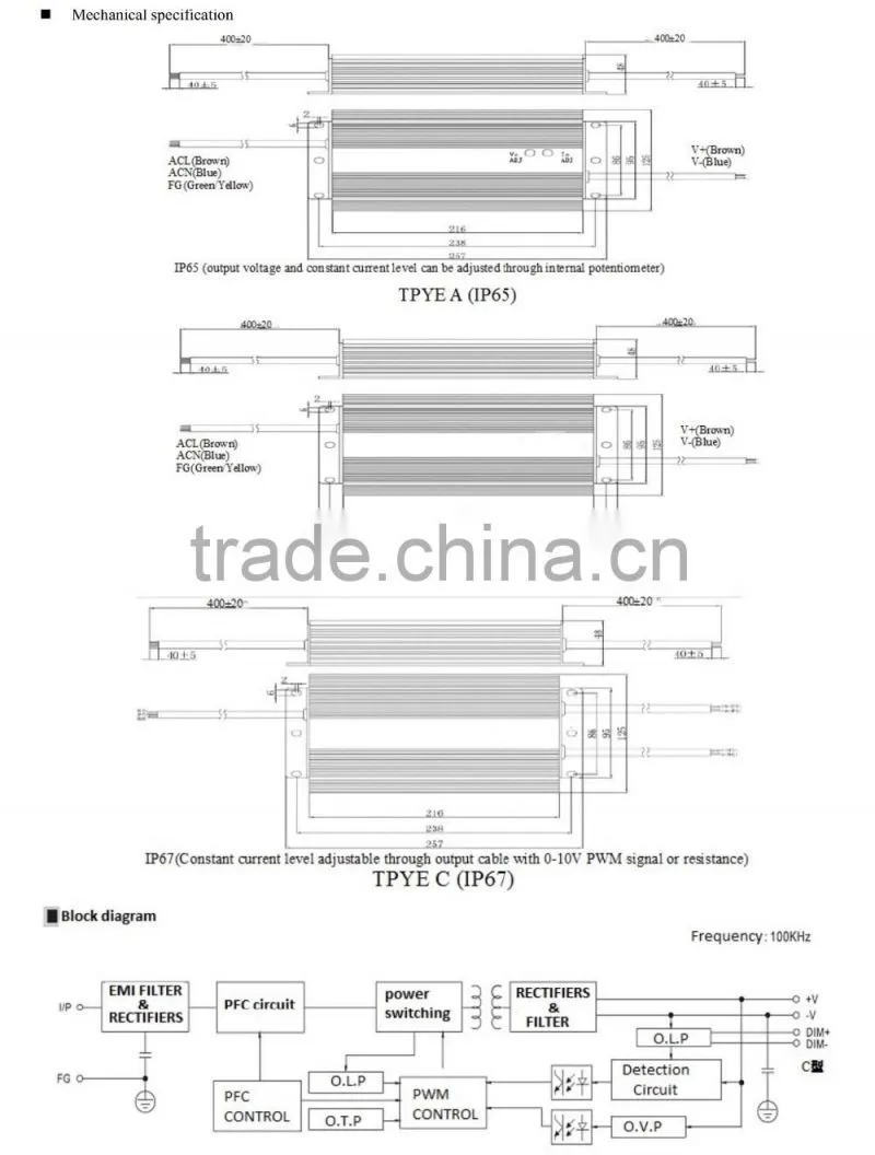 constant current dimmable led driver 400w/48v