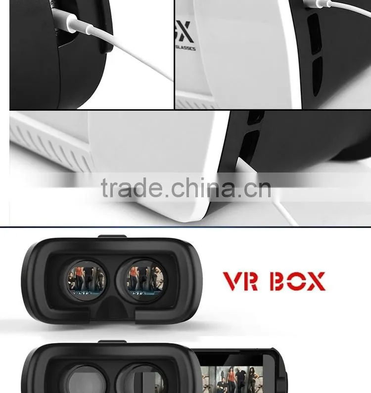 Fashion style vr box 2.0 generation virtual reality 3D vr box glasses