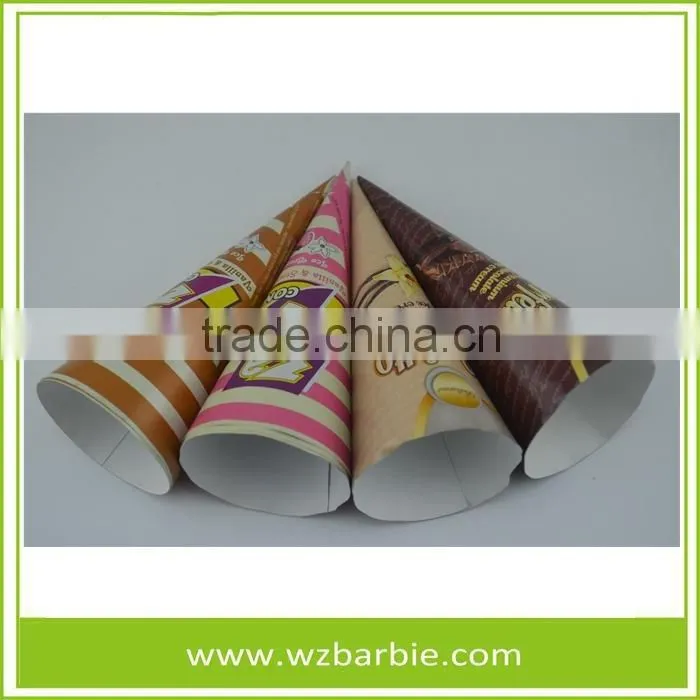 Food Grade Aluminum Foil Paper Sleeve For Ice Cream Cone
