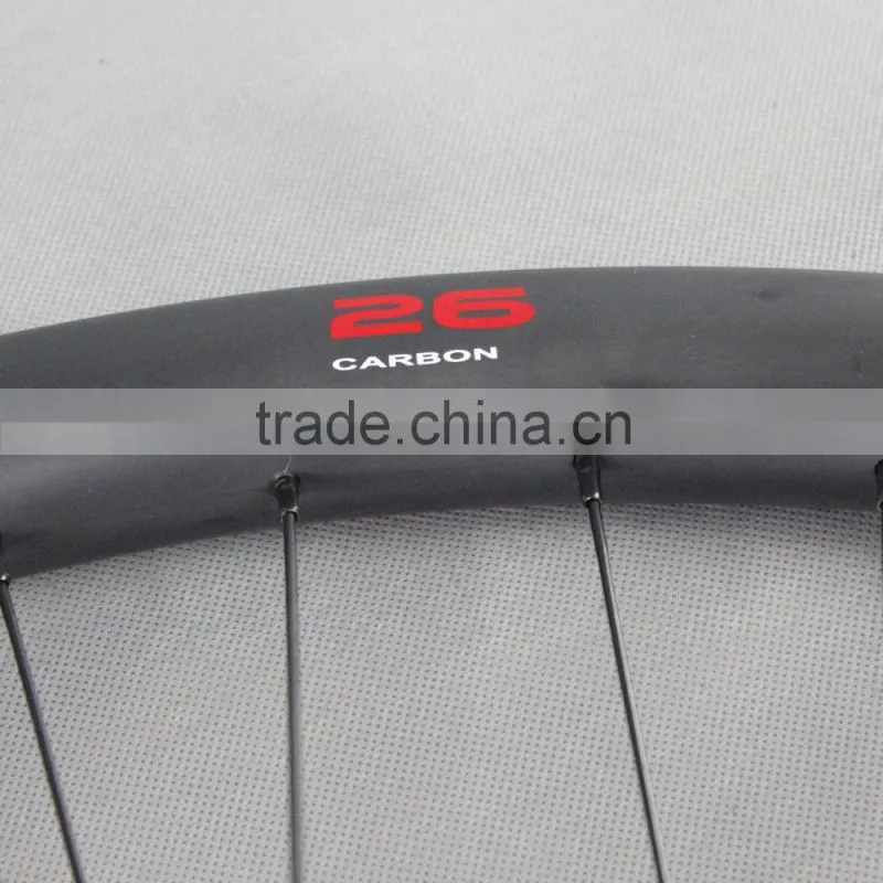 All mountain carbon wheels 26er mtb carbon wheelset 38mm clincher wheels tubeless ready hookless mtb wheels AM260-TL