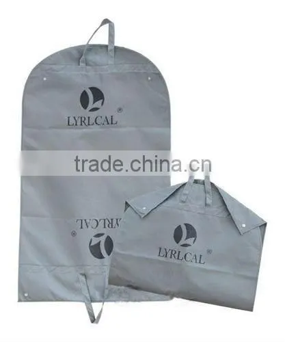 Environmental nonwoven garment bag,non woven suit cover bag with transparent PVC