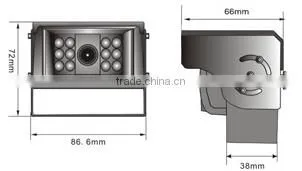 Digital camera type IP69K HD 720P IP wifi back up camera