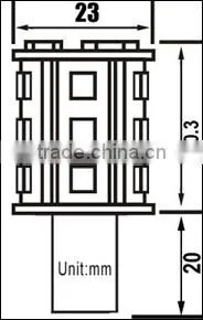 10-30V DC Tower double contact 2835 SMD 1157 led bulb