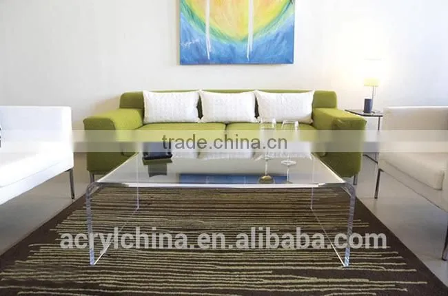 custom Acrylic coffee table/Transparent lucite U-shaped display/Minimalist modern tables