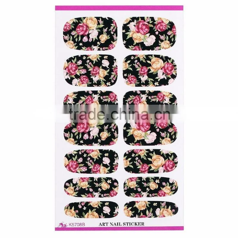 K5633 K5653 K5711B K5721B K5708B Nail Sticker Manicure Decor Decal Tools Rose Floral Butterfly Galaxy Patterns Water Transfers S