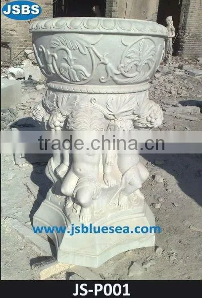 Hand Carved Marble Planter JS-P003Y