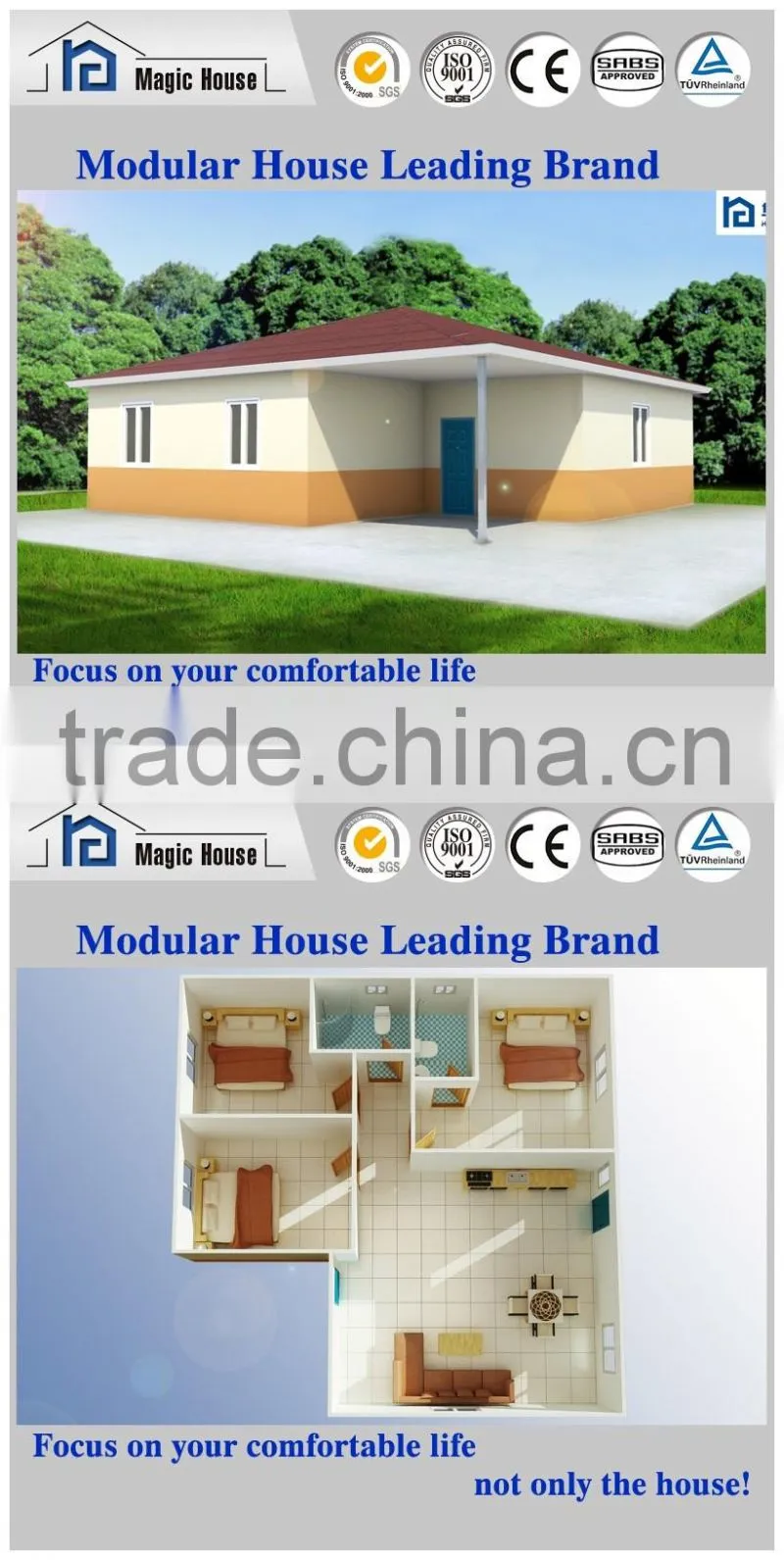 The best choice family residential building prefab house modular houses ready make houses easy assemeble