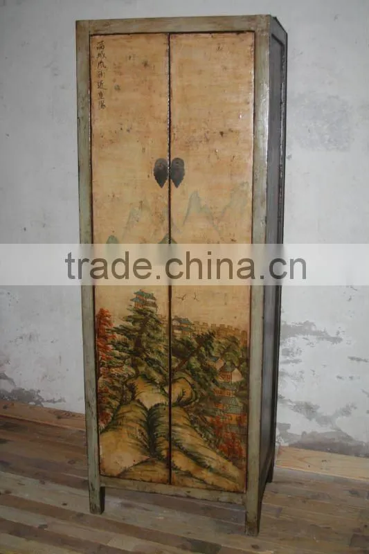 Chinese antique two door painting cabinet