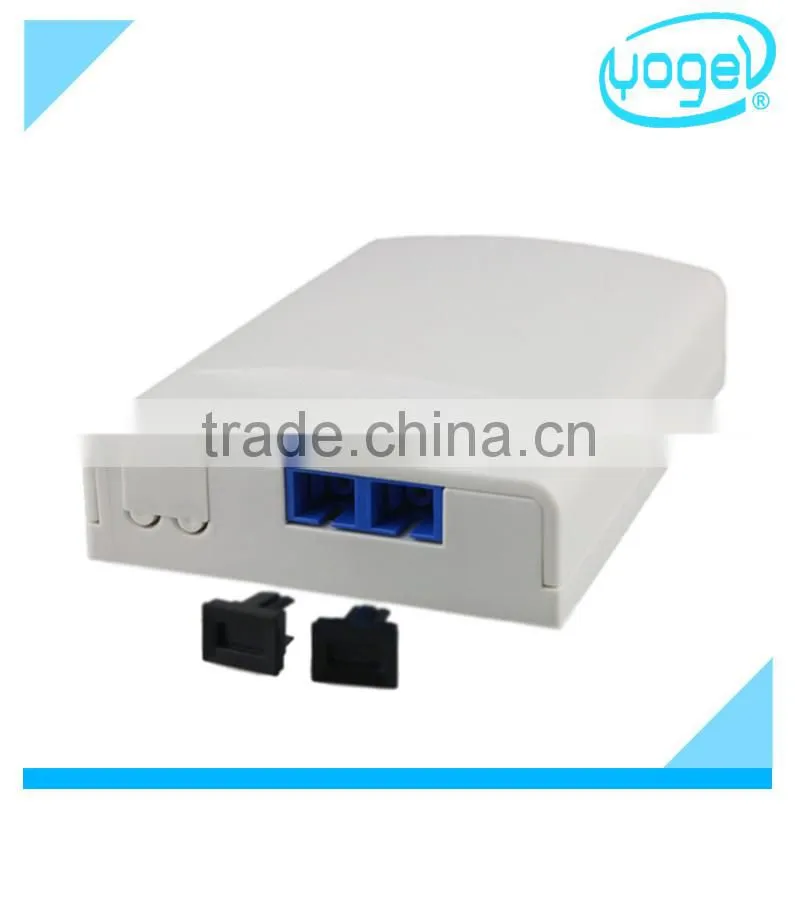 FTTH High quality flame retardant FTTH 2 * SC fiber optic adapter fiber optic terminal box