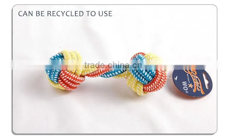 small-size rope toy for pet dog with cotton knot directly provide