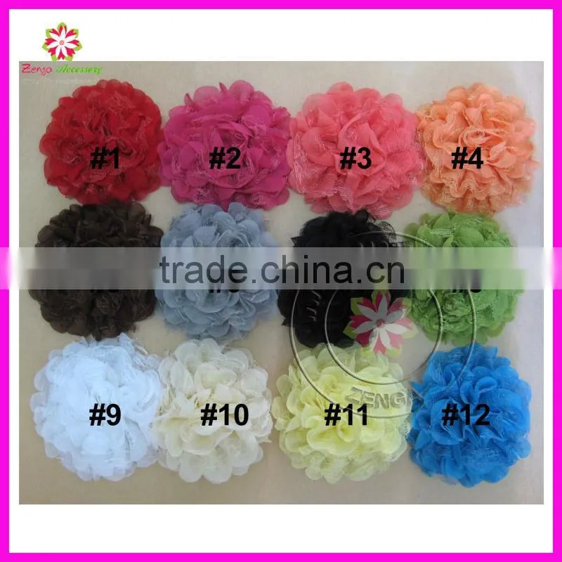 Layers silk flower, silk fabric flower for hair, silk flowers for clothes