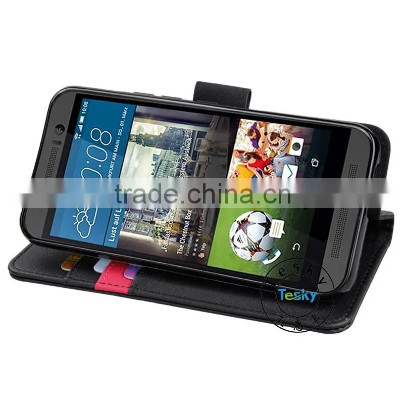Slim Flip Case For HTC One M9 PU Leather Case , For HTC M9 Cover