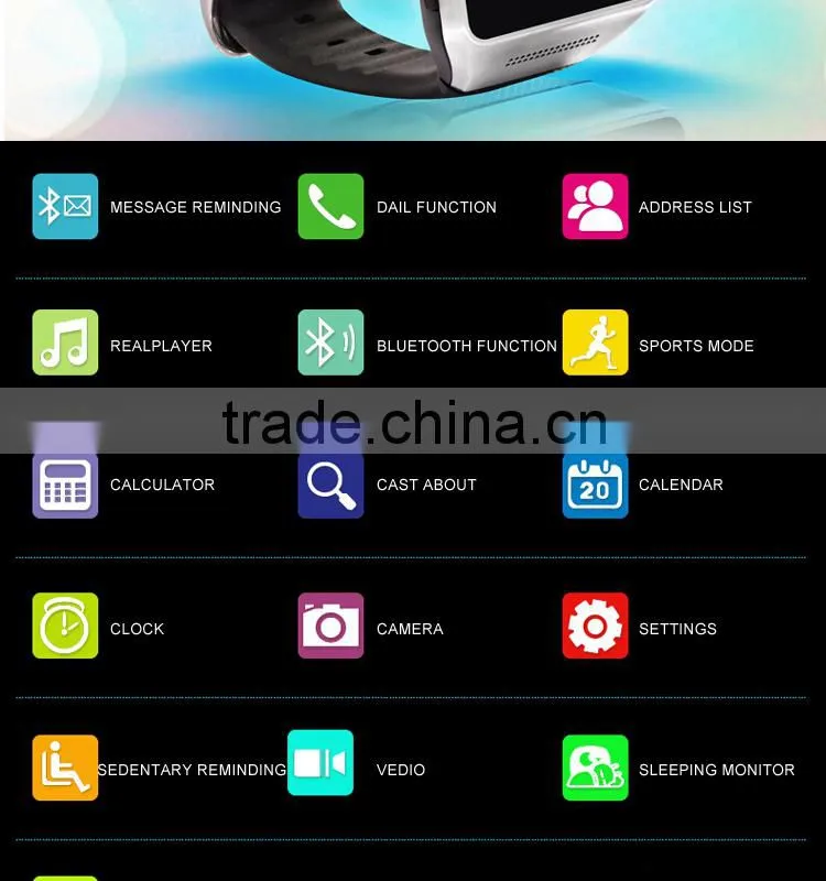 Hot multi-function GV08 smart watch pedometer/gps bluetooth phone watch