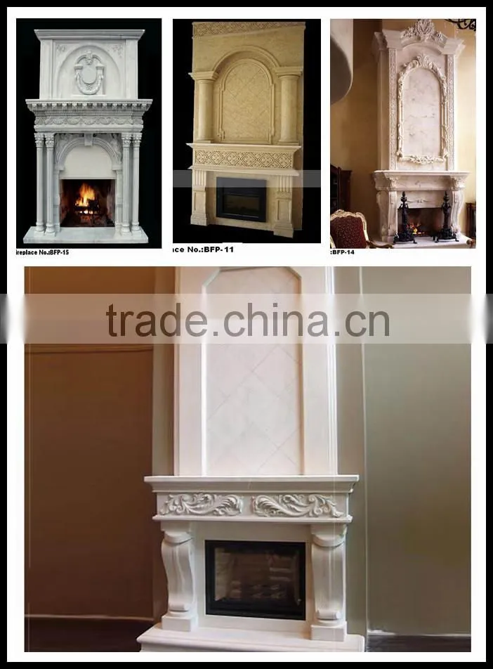 Double Layer Stone Wall Mounted Fireplace