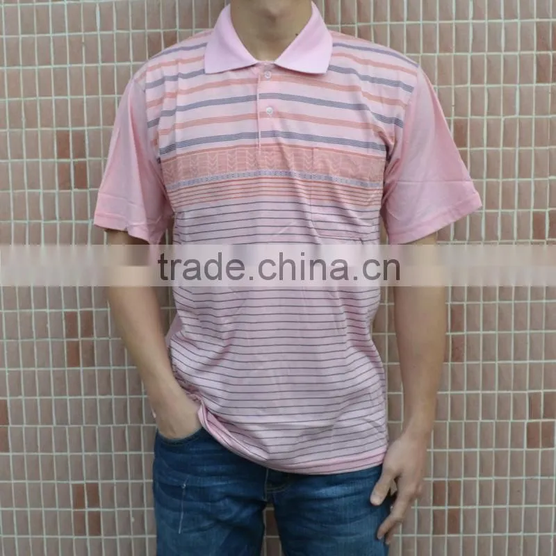 Men's cotton blend blank and plain stripe t-shirts