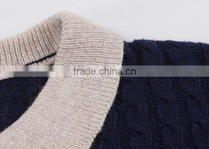 2014 latest European and American retro style high-end long-sleeve pullover polo-collar knitted woman sweater