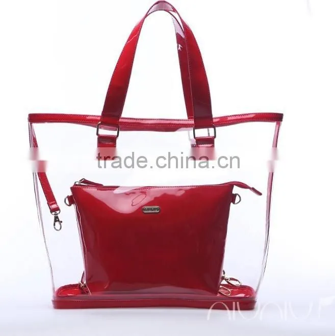 Women handbag new design PVC tote color bags handbags big capacity