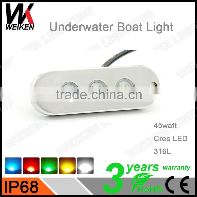 Wholesale China Supplier IP68 45w 12v 316L Stainless Steel Underwater Led Marine Lights For Yacht Ship