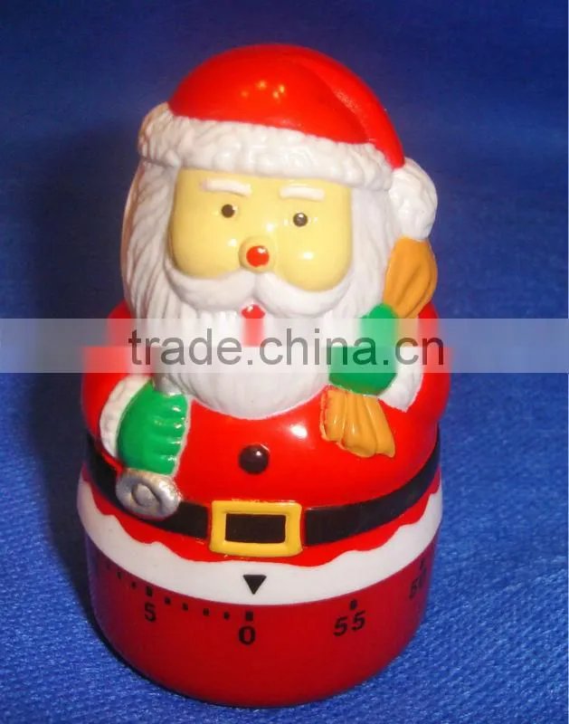 Plastic ABS Santa Claus Father Christmas Mechanical Kitchen Timer