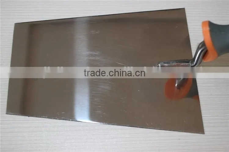 Bricklaying trowel with stainless steel blade
