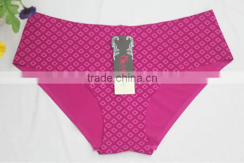 Square Print Panty Laser Cut Woman Underwear