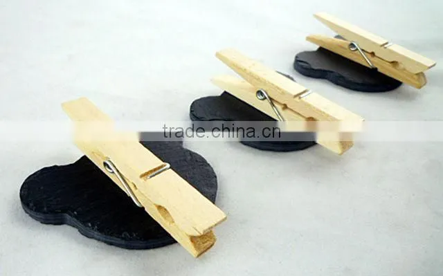 Smooth Edge Stone Marker Clip Black Bear Shape Clip Marqueur d'ardoise