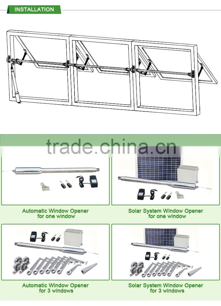 Motorized window opener,mechanism sliding window, electric skylights