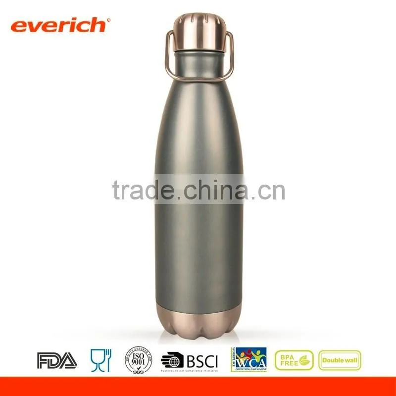 Colorful Spray Paint Double Wall Stainless Steel 27oz Cola Shaped Water Bottle With Portable Lid