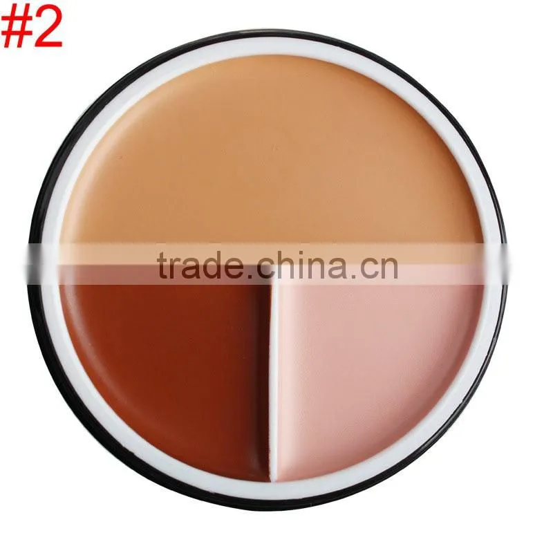 Contour Makeup 3 Colors Concealer Cream 3 Style Optional Long Lasting Camouflage Concealer Palette