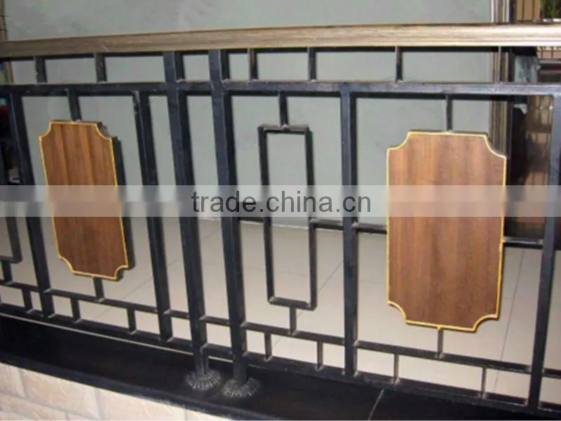 Top-selling hand forging wrought iron balcony handrail