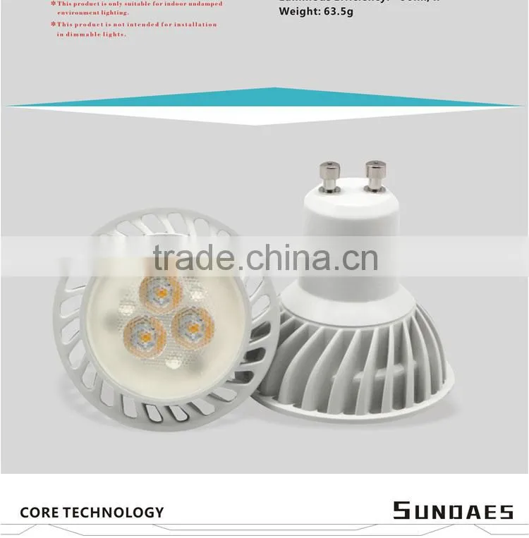 LED spotlight GU10 series 3W warm white cool white gu10 led spotlight spot bulb AC85-265V