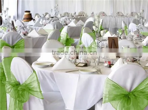 Transparent Chair Decoration Tie Organza Sash for Banquet