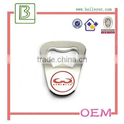 Promotional full colour logo sticker epoxy dome beer bottle opener keychain