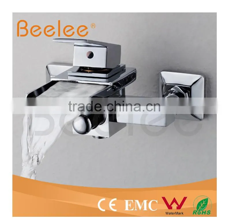 Wall Mount Brass Waterfall Bath Tub Faucet Q3004W