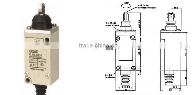 CNGAD 10A mini limiting switch(micro switch,limit switch)(HL-5220)