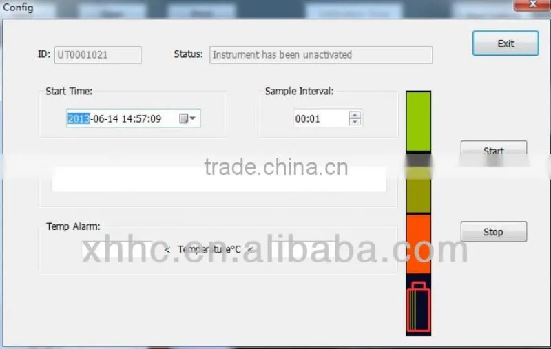 Red wine export transportation disposable temperature recorder