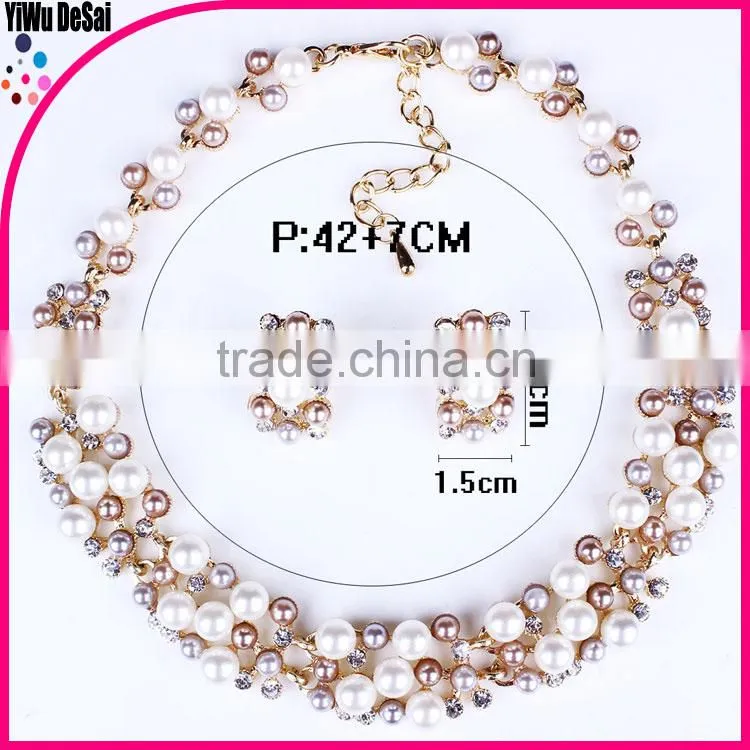 2015 best seller jewelry alloy fashion jewelry beaded necklace