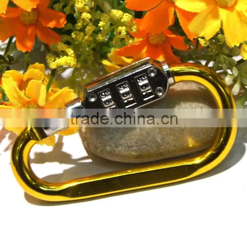 Production of aluminum zinc alloy password locks for locking three password mountaineering buckle lock