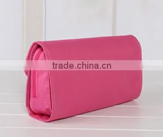 Travel series 100% polyester fold up cosmetic bag, make up bag, travel bag