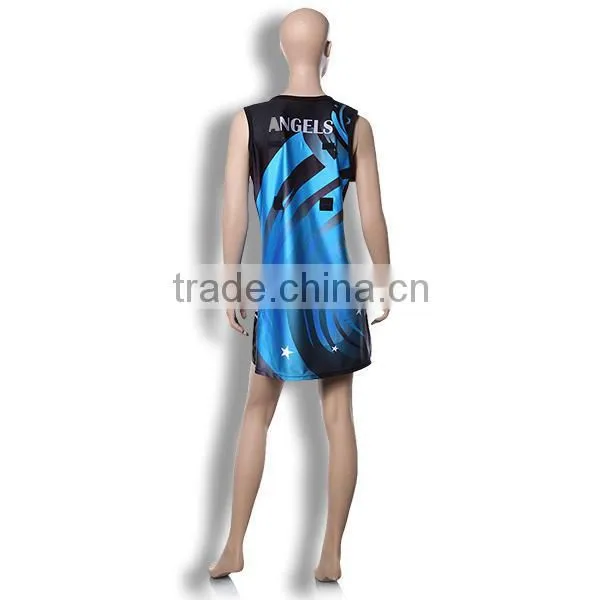 custom design sublimated women netball wear