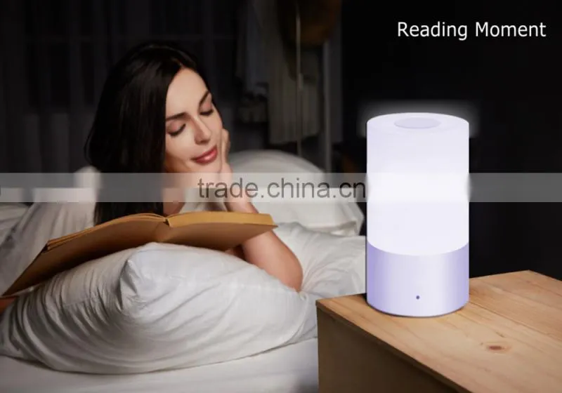Led 3W bluetooth speaker lamp led 256 full color top touch control smart buletooth ABS lamp shade decorative led night light