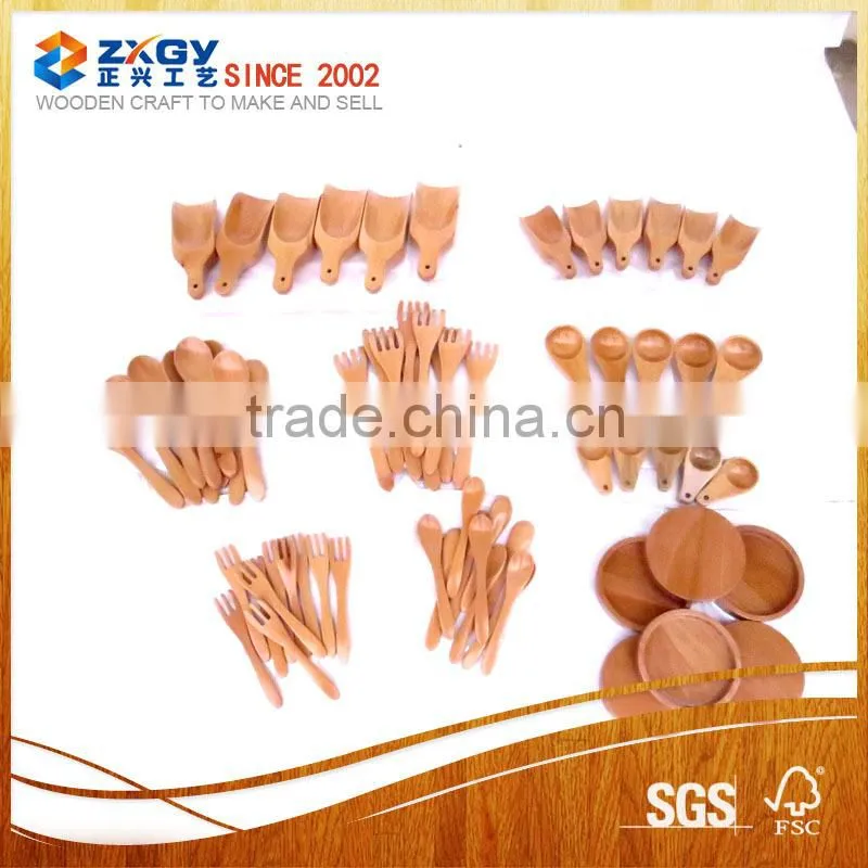 Fork and Spoon Set, Wooden Fork and Spoon Set