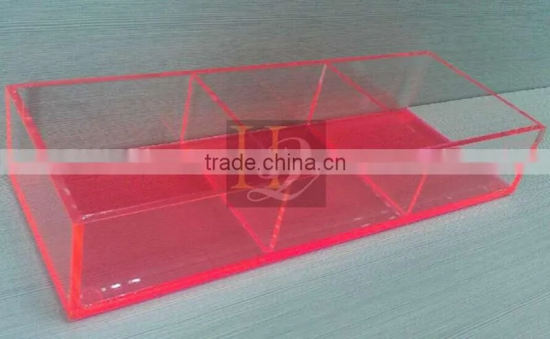 Perspex jewelry tray, color acrylic cosmetic tray