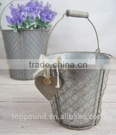 round barrel decorative metal planters